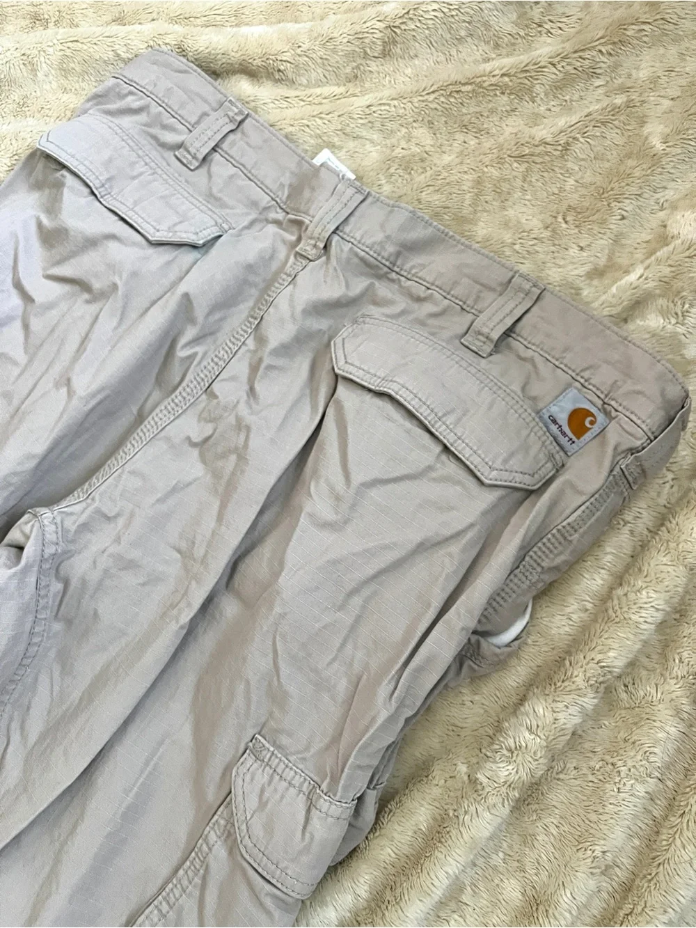 [FLAWED] CARHARTT Men's Khaki Tan Cargo Pants Size 40x30